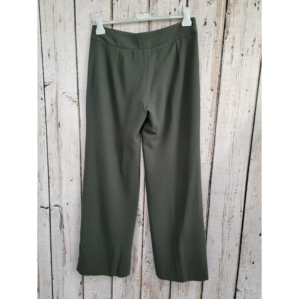 Armani Collezioni 10 Wide Leg Dress Pants Slacks Trousers Gray Designer EUC‎